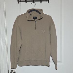 Rodd & Gunn Men's Beige Quarter-Zip Pullover Sweater Size Medium